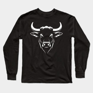 Bull Head Stencil Long Sleeve T-Shirt